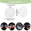 30Pcs Transparent Acrylic Blank Big Pendants TACR-SC0001-20-2