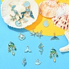 20Pcs 10 Styles Ocean Theme Alloy with Enamel Pendants FIND-YW0012-73-4