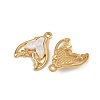 304 Stainless Steel Resin Pendants STAS-P410-10G-2