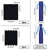 40Pcs Rectangle & Oval Velvet Pen Drawstring Bag AJEW-PH0003-26-4