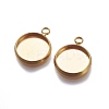 Brass Pendant Cabochon Settings X-KK-WH0033-04G-2
