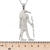 201 Stainless Steel Egyptian Ancient God Anubis Pendant Necklaces NJEW-D318-06P-5
