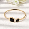 Square 304 Stainless Steel Enamel Cuff Bangles BJEW-Z166-01G-2