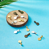 Tibetan Style Alloy Glue On Flat Pad Pendant Bails TIBE-TA0001-10-5