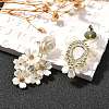 Alloy & 925 Sterling Silver & Acrylic Dangle Stud Earrings LS-EJEW-Q013-08A-5