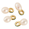 4Pcs Natural Cultured Freshwater Pearl Pendants PALLOY-TAC0177-3