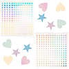 10Pcs 2 Styles Laser PET Plastic Stickers DIY-CP0011-61A-1