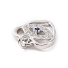 Brass Micro Pave Cubic Zirconia Charms KK-C012-28P-3