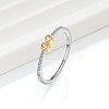 925 Sterling Silver Micro Pave Clear Cubic Zirconia Finger Rings FS-WG81B24-02-1