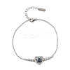 925 Sterling Silver Link Bracelets BJEW-D346-05B-P-2