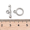 Non-Tarnish 304 Stainless Steel Ring Toggle Clasps STAS-A092-09G-P-3
