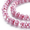 Opaque Baking Paint Glass Beads Strands EGLA-N006-010A-B02-3