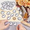 20 Pairs Cartoon Eyes Polyester Embroidery Cloth Iron on Patches PATC-BC0001-10-3
