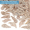 Unfinished Wood Cabochons WOOD-OC0001-38-4