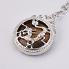 Natural Tiger Eye Keychain KEYC-P041-C09-3