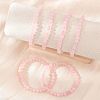 Natural Rose Quartz Beaded Stretch Bracelets BJEW-D446-B-11-7