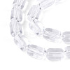 Transparent Glass Beads Strands GLAA-T028-14T-05-3