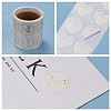 Heart and Flat Round with Word Love Valentine's Stickers Self Adhesive Tag Labels X-DIY-E023-05-4