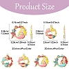16Pcs 4 Styles Alloy Enamel Pendants ENAM-FS0002-24-4