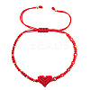 Braided Nylon Thread Heart Adjustable Bracelets ZR3363-2-6
