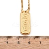 304 Stainless Steel Rectangle Number Pendant Necklaces NJEW-D300-01G-06-5