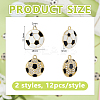24Pcs 2 Styles Alloy Enamel Pendants ENAM-HY0001-57-2