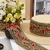 Flower Pattern Ethnic Style Embroidery Floral Polyester Ribbons OCOR-WH0070-322A-03-4