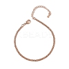 Brass Rope Chain Bracelets for Women BJEW-G735-08RG-4