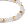 Natural Moonstone Beaded Stretch Rings for Women RJEW-JR00868-06-4