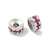 Brass Cubic Zirconia Spacer Beads KK-L215-004A-P01-1