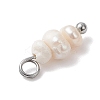 Natural Cultured Freshwater Pearl Potato Beaded Charms PALLOY-JF04642-02-5