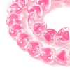Transparent Glass Beads Strands LAMP-F029-04D-3