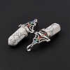 Synthetic Howlite Big Pointed Pendants G-I342-01P-11-4