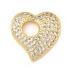 Brass Micro Pave Cubic Zirconia Pendants KK-I360-042G-1