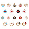 72Pcs 18 Style Alloy Enamel Charms & Pendants ENAM-CW0001-11-1