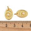Oval Rack Plating Brass Pendants KK-C074-47G-3
