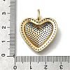 Brass Micro Pave Cubic Zirconia Pendants KK-C090-43G-02-3