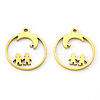 PVD Vacuum Plating 304 Stainless Steel Pendants STAS-N092-79G-2