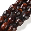 Dyed Natural Tiger Eye Beads Strands G-C135-J02-01-2