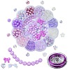 Acrylic Bead Flowers/Stars/Hearts OACR-FS0001-67A-1