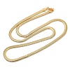 4mm Brass Flat Snake Chain Necklaces KK-F891-21G-2