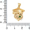 Brass Micro Pave Cubic Zirconia Pendants KK-CBA0009-10G-C-3