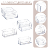 4Pcs 4 Styles Acrylic Business Card Holder ODIS-WR0001-08-3