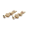 Brass Cubic Zirconia Pendants KK-G446-20G-3