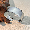 304 Stainless Steel Cuff Bangles BJEW-L709-02P-1