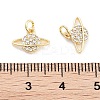 Brass with Cubic Zirconia Pendants KK-P271-31G-3