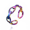 Open Oval Cuff Rings RJEW-N038-029-4