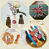 4Pcs 4 Styles Golden Tone Brass Wax Seal Stamp Head AJEW-CP0007-49A-04-5