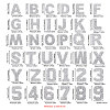 4 Sets 2 Styles Number 0~9 & Alphabet Hotfix Rhinestone PATC-GL0004-13-2