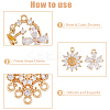 16Pcs 8 Styles Brass Micro Pave Cubic Zirconia Pendants KK-DC0002-83-3
